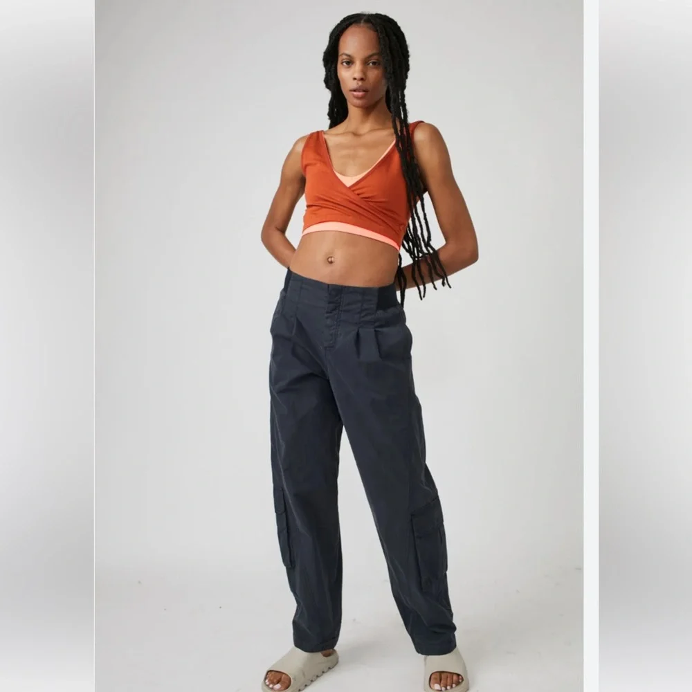 FP Movement by Free People Mesmerize Me Charcoal Pants large - Picture 1 of 7